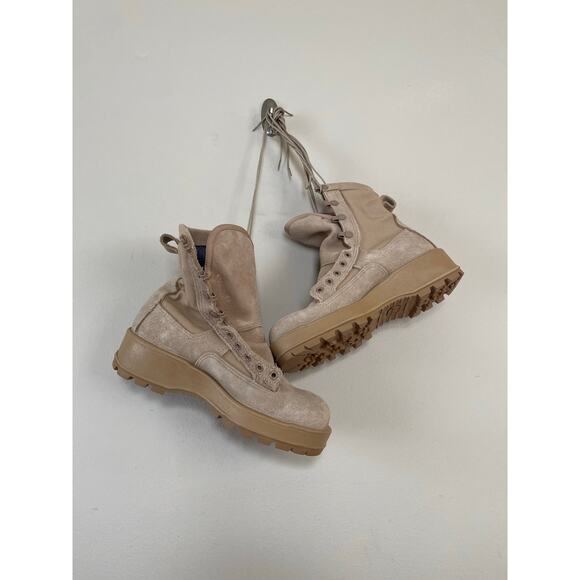 New Altama Temperate Combat Boots Tan Goretex Vibram Military Mens 5.5 R